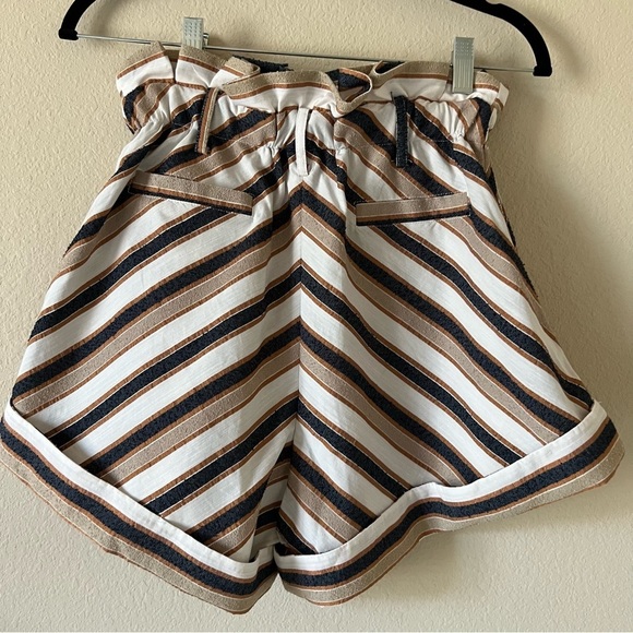 Prem the Label Striped Neutral Blazer Shorts Suit Set, size S - Picture 9 of 16